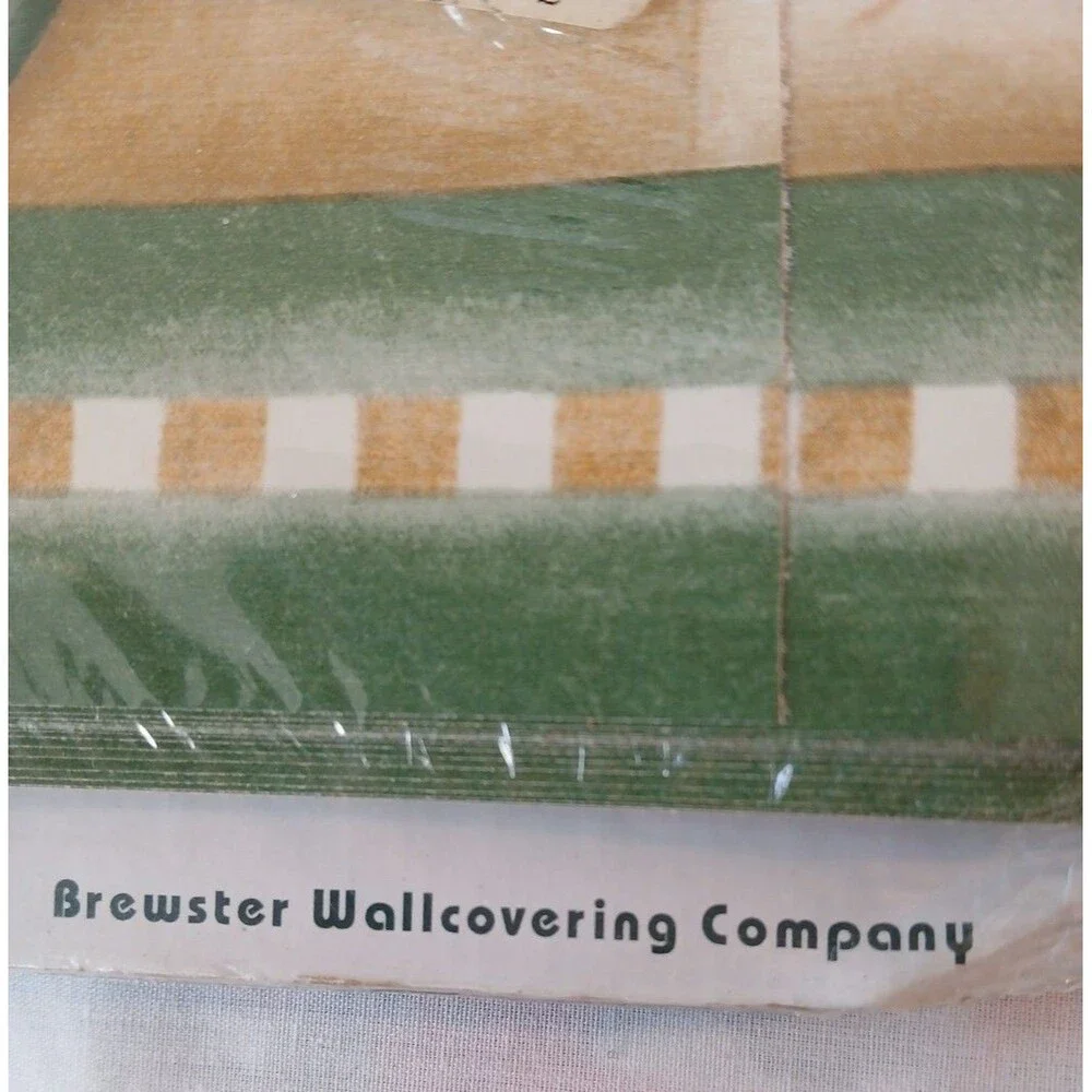 Brewster Wallpaper Border Lot of 4 NOS Patchwork Prepasted Vinyl Washable